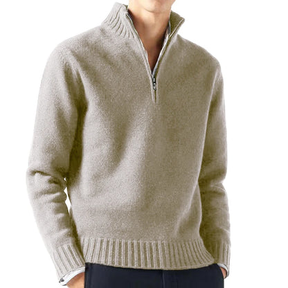 OLD MONEY LONG NECK BEIGE SWEATER
