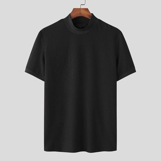 HERITAGE BLACK TURTLENECK POLO