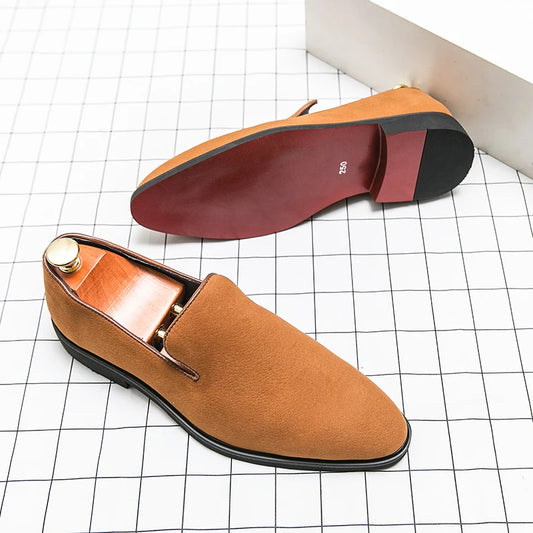 VINTAGE YELLOW SUEDE LOAFERS