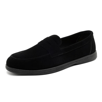 HERITAGE BLACK SLIP-ON LOAFERS