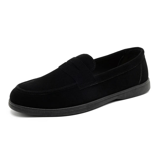 HERITAGE BLACK SLIP-ON LOAFERS