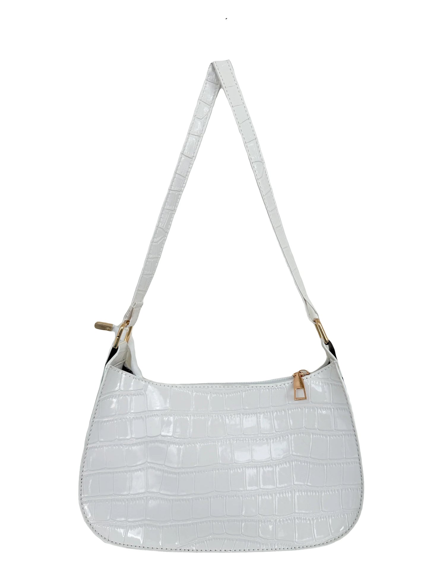 VINTAGE LEATHER WHITE SHOULDER BAG