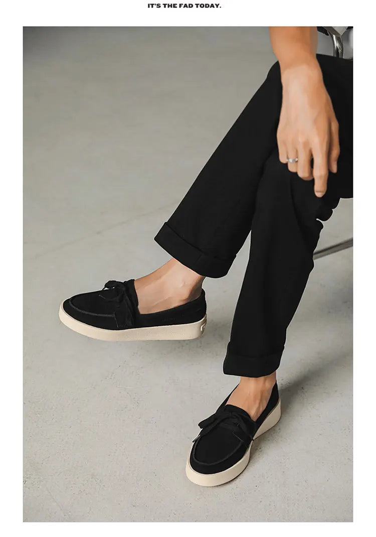 HIGH QUALITY LACED BLACK CLASSIC LOAFERS