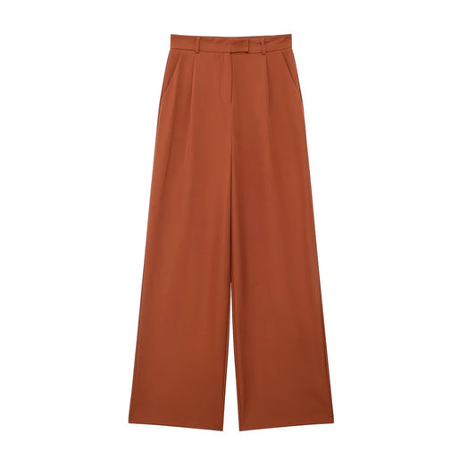 VINTAGE HIGH WAIST RUST CLASSIC TROUSERS