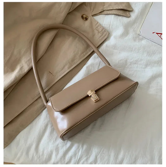 BEIGE OLD MONEY ELEGANT SIMPLE HANDBAG
