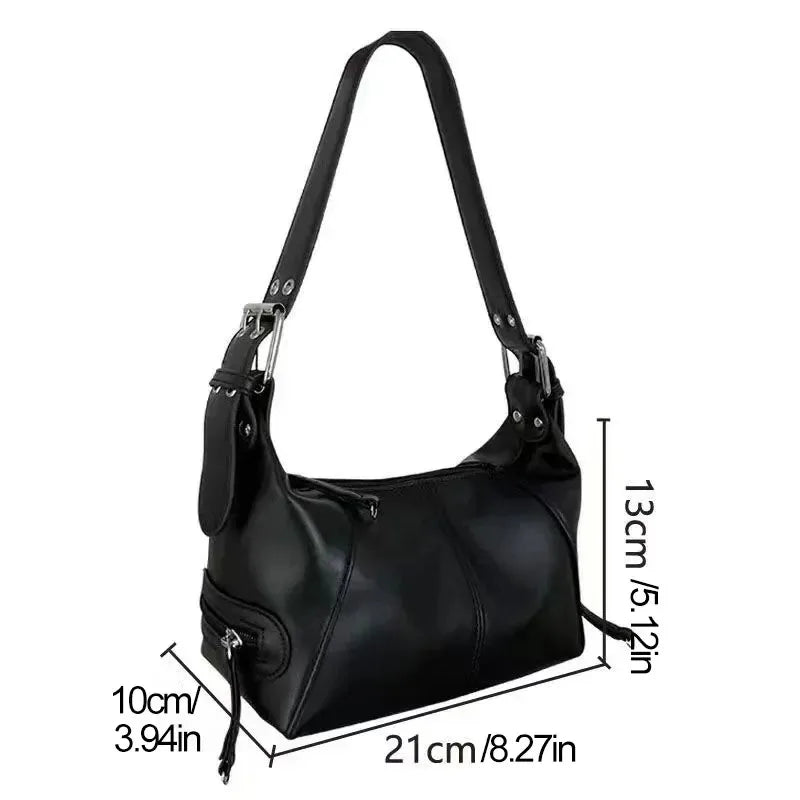 BLACK VINTAGE SHOULDER PURSE