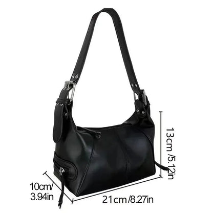 BLACK VINTAGE SHOULDER PURSE
