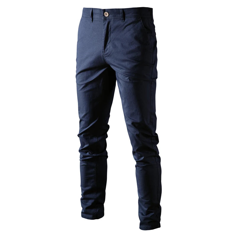 HIGH QUALITY OLD MONEY COTTON STRAIGHT PANTS