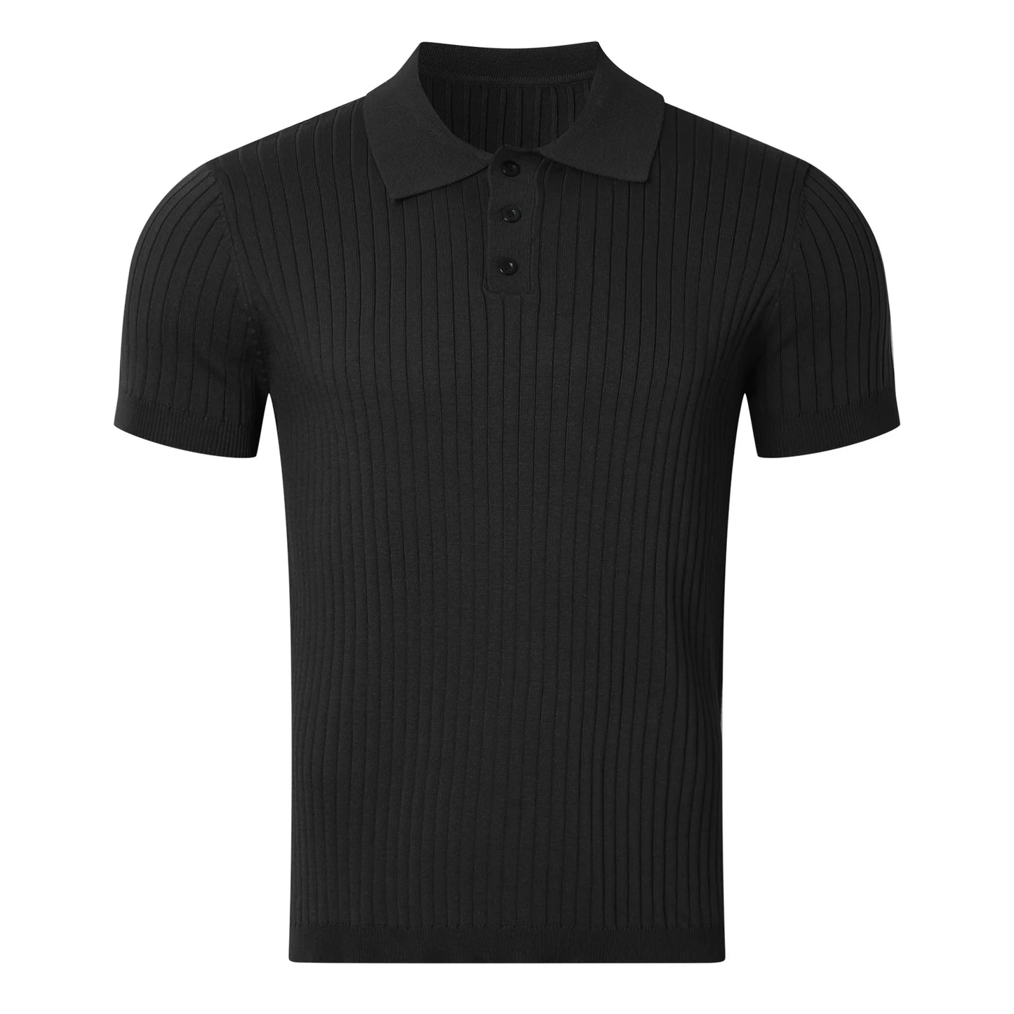 MODERN OLD MONEY BLACK SLIM POLO