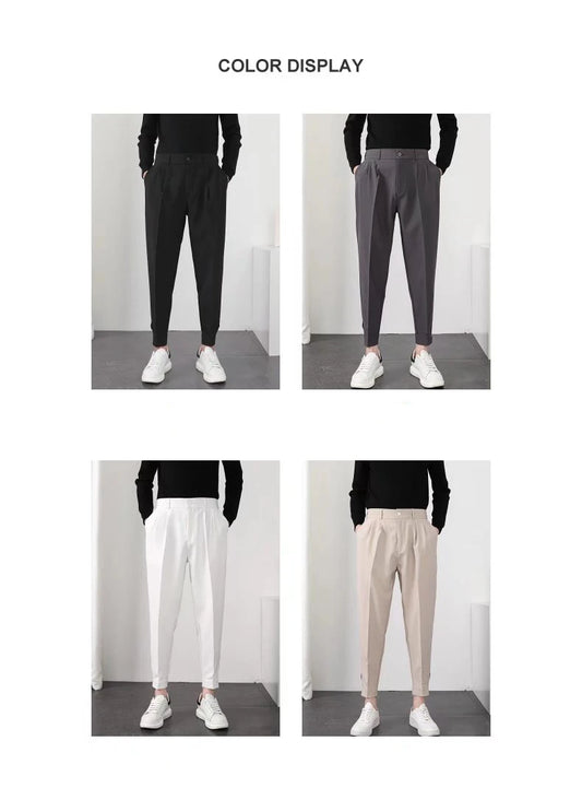 PLAIN DARK GRAY ELEGANT TROUSERS