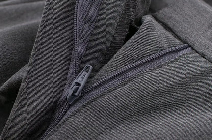 VINTAGE HIGH WAIST GRAY CLASSIC TROUSERS