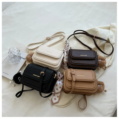 WHITE LEATHER MINI SHOULDER BAG
