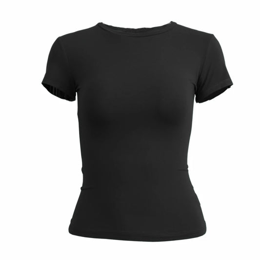 CLASSIC BLACK SPORTY KNIT TEE