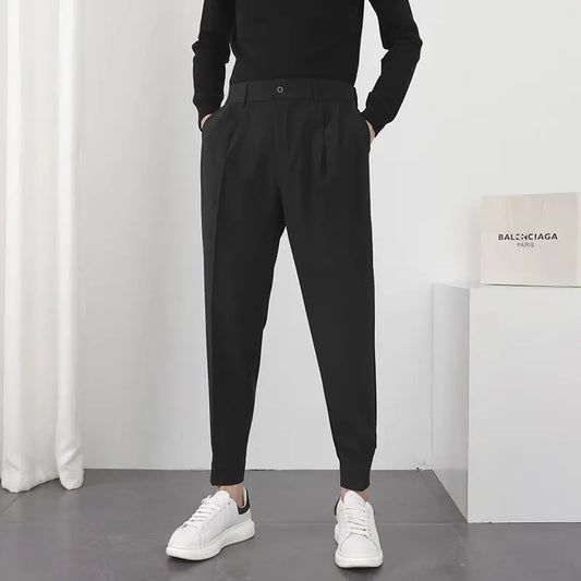 PLAIN BLACK ELEGANT TROUSERS