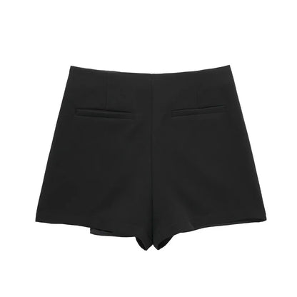 VINTAGE TIERED BLACK SKORT SHORTS