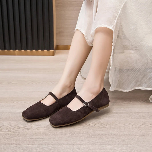 HIGH QUALITY BROWN OLD MONEY ELEGANT FLATS