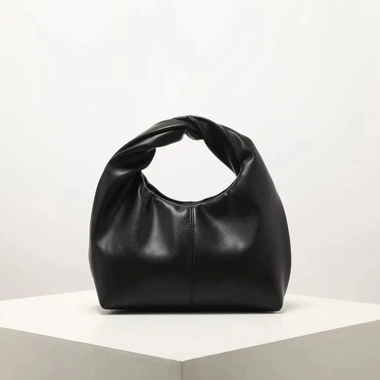 CHIC TWIST BLACK SQUARE BAG