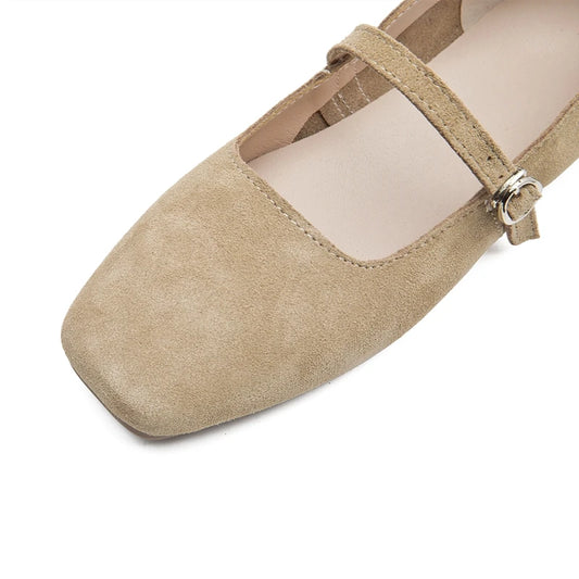 HIGH QUALITY BEIGE OLD MONEY ELEGANT FLATS