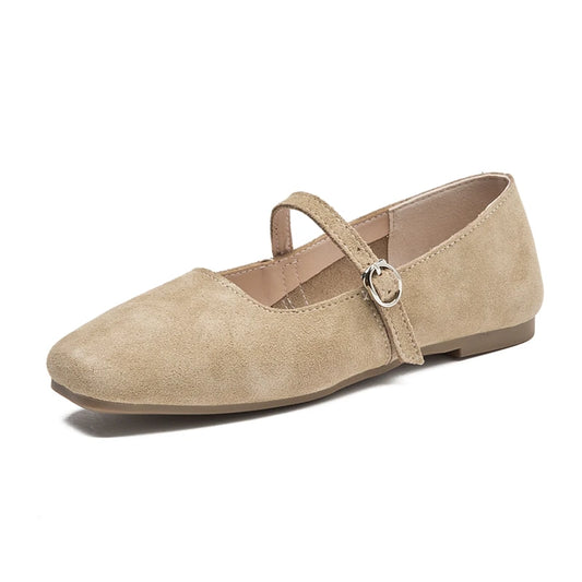 HIGH QUALITY BEIGE OLD MONEY ELEGANT FLATS
