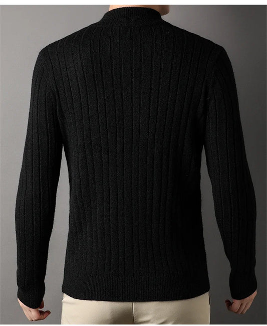 MODERN ELEGANCE BLACK SWEATER