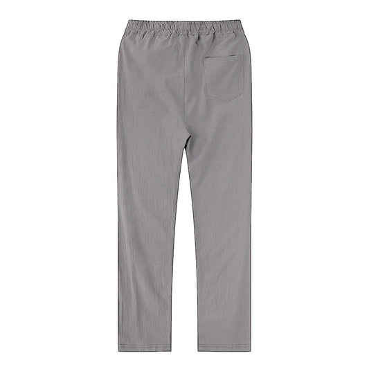 OLD MONEY GRAY LINEN TROUSERS