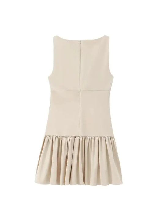 OLD MONEY CREAM MINI DRESS