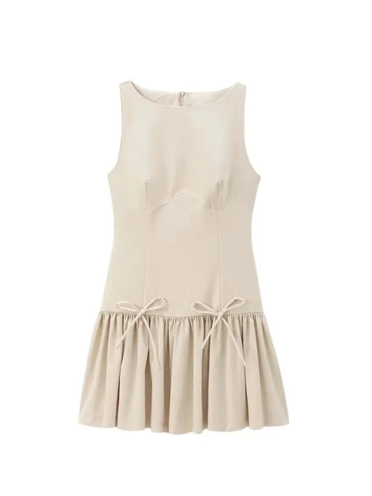 OLD MONEY CREAM MINI DRESS