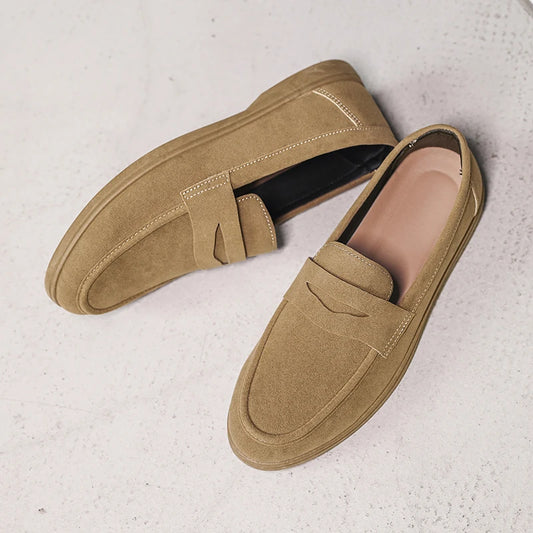 HERITAGE KHAKI SLIP-ON LOAFERS