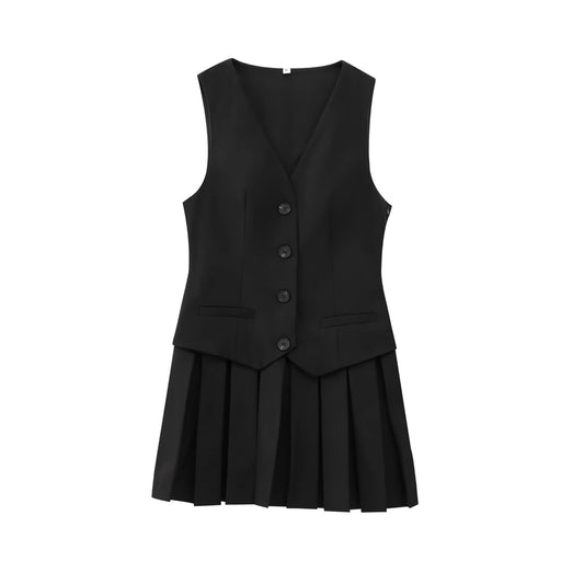 OLD MONEY BLACK MINI DRESS