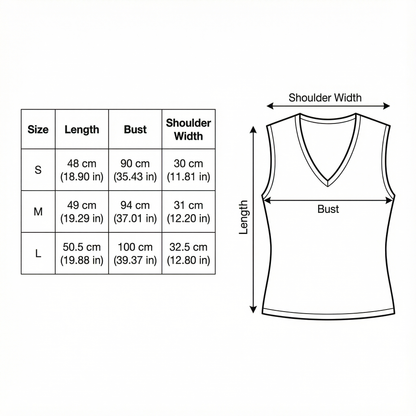 CLASSIC V-NECK TAILORED BLACK VEST