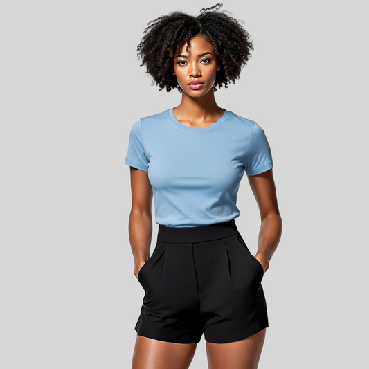 CLASSIC BLUE SPORTY KNIT TEE