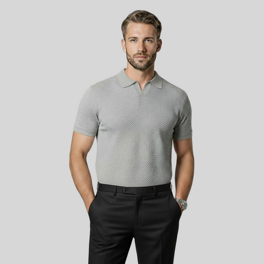 OLD MONEY LIGHT GRAY BUSINESS POLO