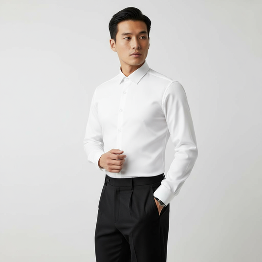 ASHFORD SLIM WHITE DRESS SHIRT