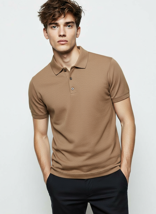 PREMIUM CLASSIC COFFEE COTTON POLO