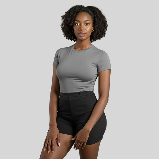 CLASSIC GRAY SPORTY KNIT TEE