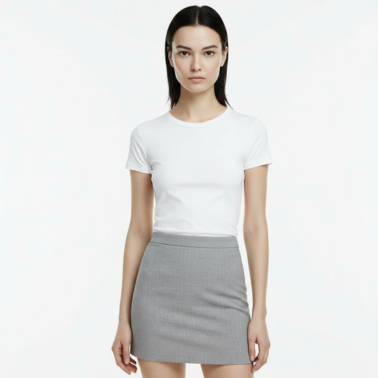WHITE BASIC ELEGANT TANK TOP TEE