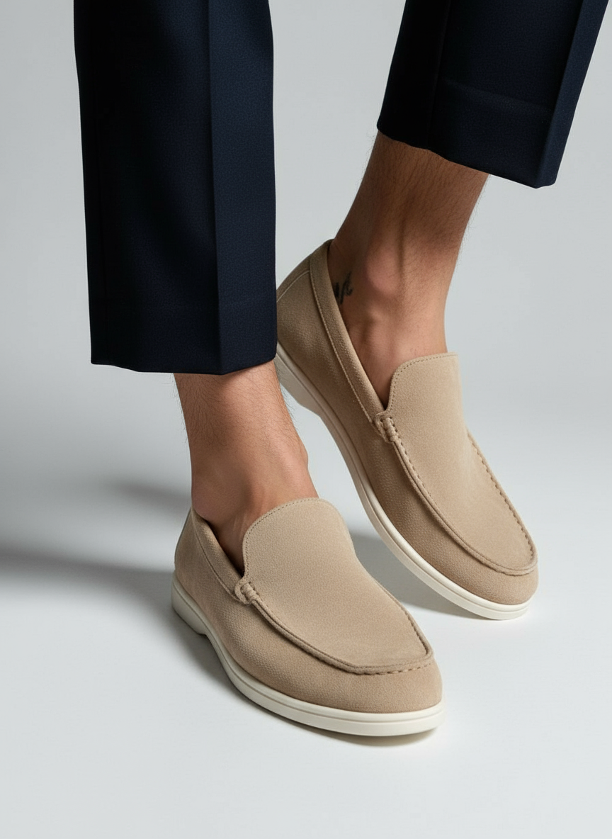 BRITISH INSPIRED BEIGE CLASSIC LOAFERS