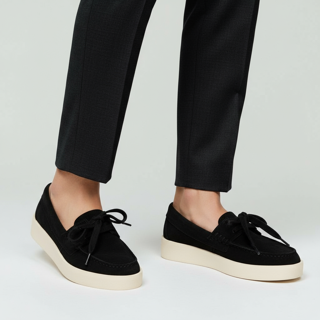 HIGH QUALITY LACED BLACK CLASSIC LOAFERS