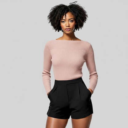 VINTAGE SLIM KNIT PINK SWEATER