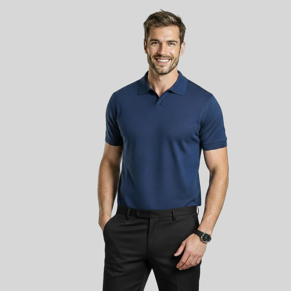 HERITAGE V-NECK CLASSIC ROYAL BLUE POLO