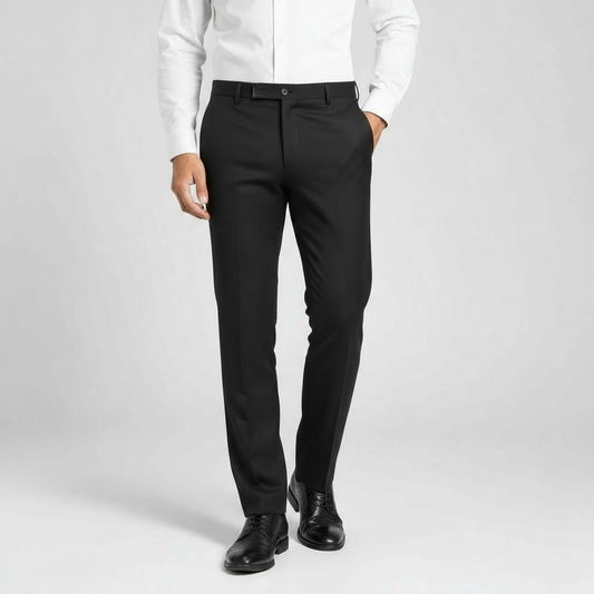 CLASSIC OLD MONEY BLACK TROUSERS