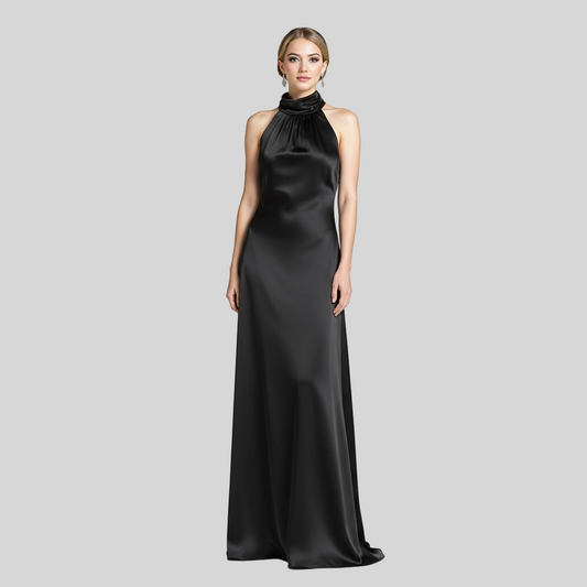 SATIN BLACK PREMIUM DRESS
