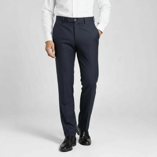 CLASSIC OLD MONEY NAVY BLUE TROUSERS