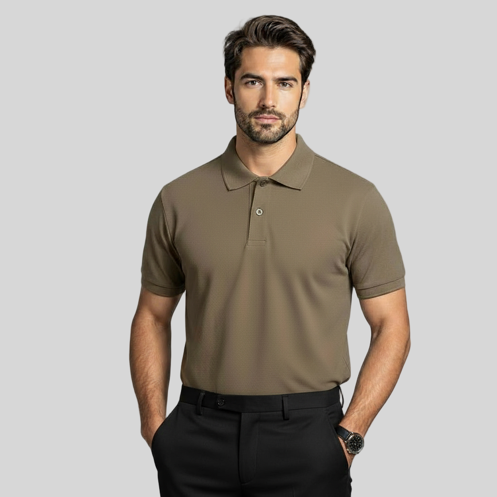 PREMIUM CLASSIC COFFEE COTTON POLO