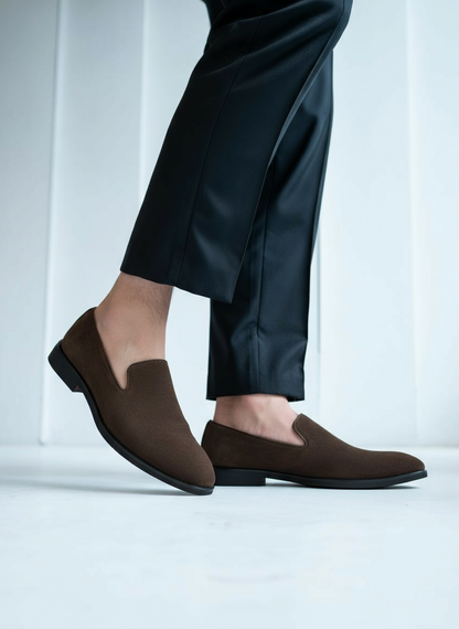 VINTAGE BROWN SUEDE LOAFERS