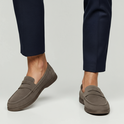 HERITAGE GRAY SLIP-ON LOAFERS