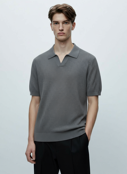 OLD MONEY DARK GRAY BUSINESS POLO