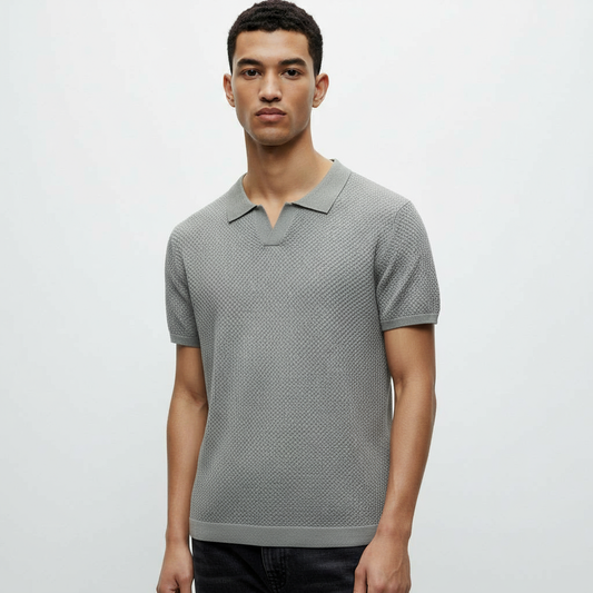 OLD MONEY LIGHT GRAY BUSINESS POLO