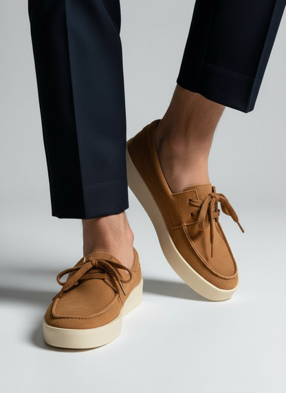 HIGH QUALITY LACED BROWN CLASSIC LOAFERS