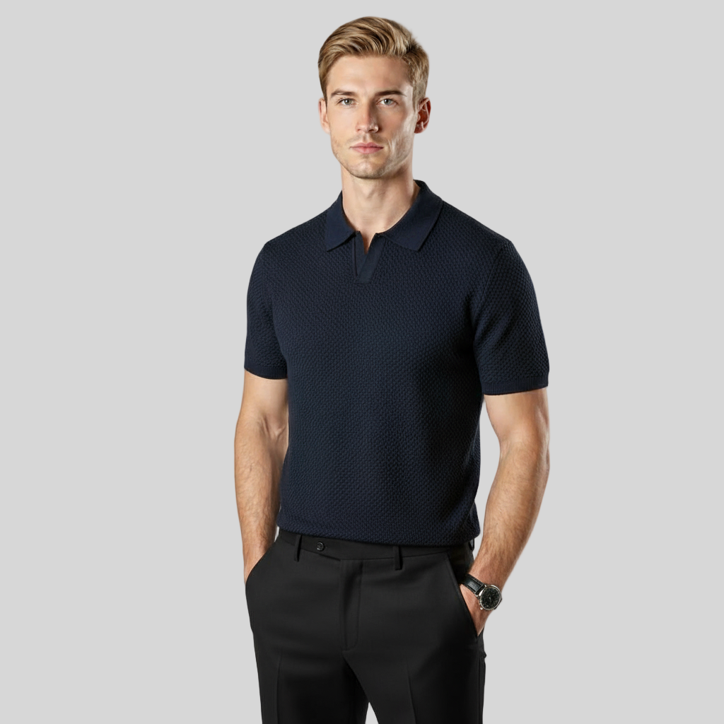 OLD MONEY NAVY BLUE BUSINESS POLO